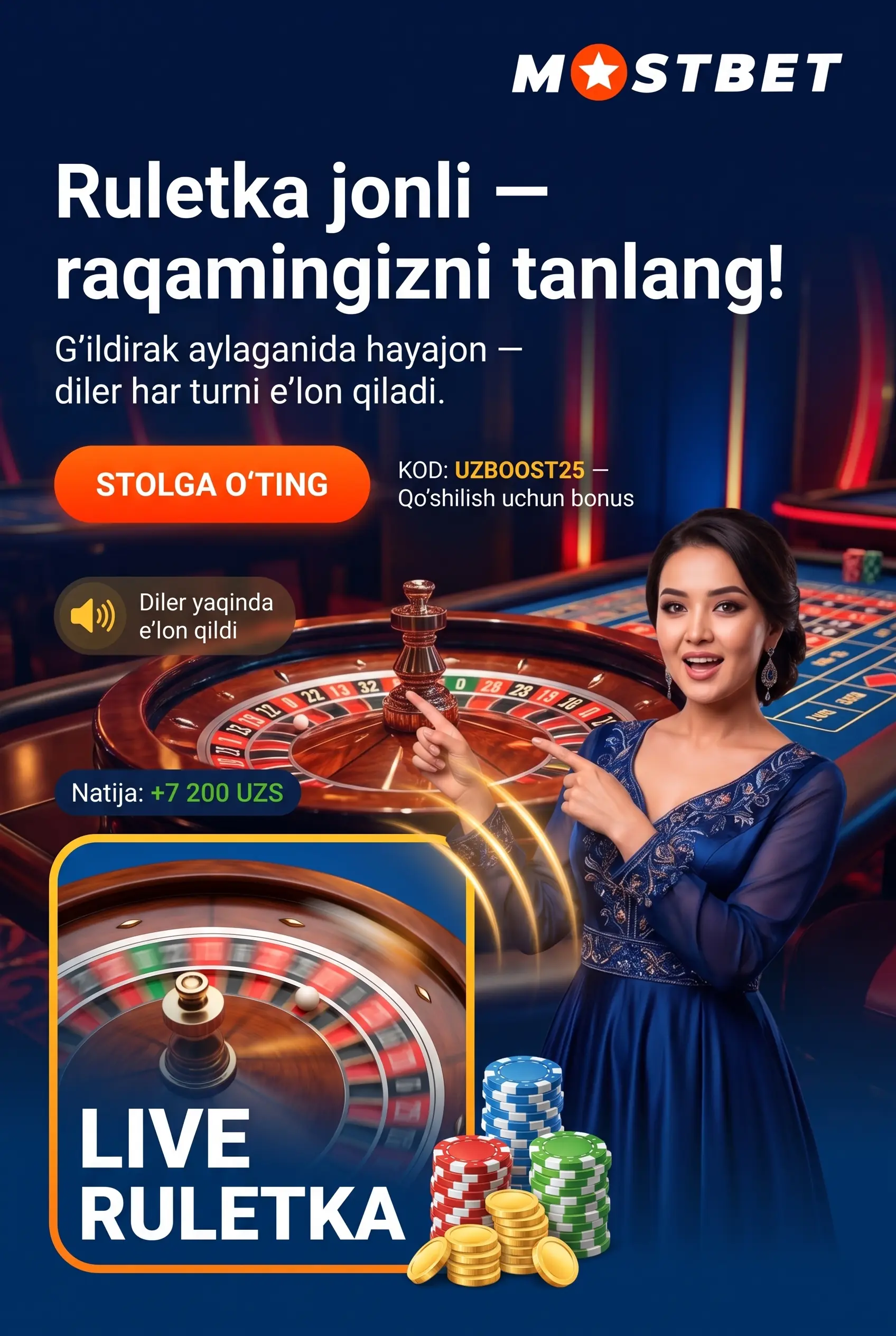 Ruletka stollari va turlari