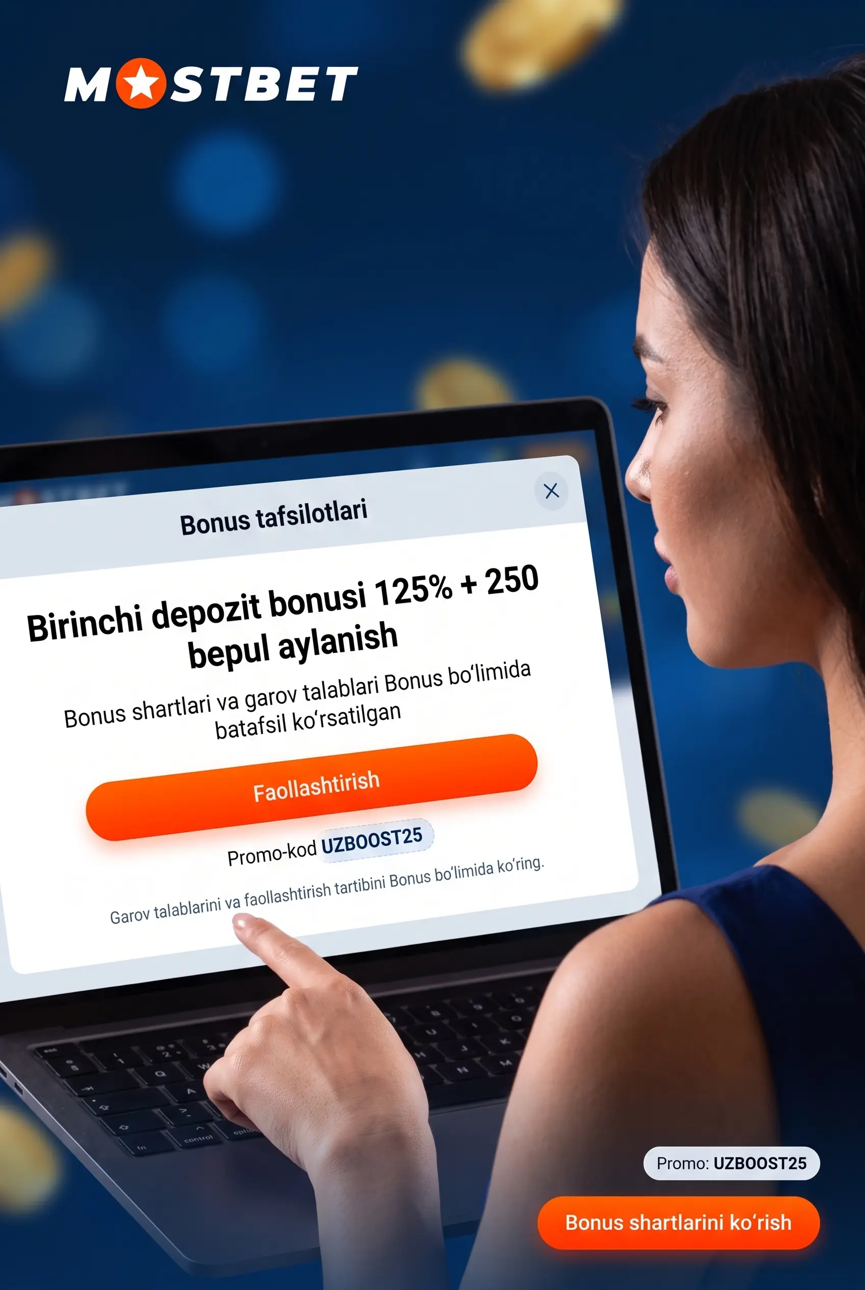 Yangi foydalanuvchilar uchun xush kelibsiz bonusi bormi