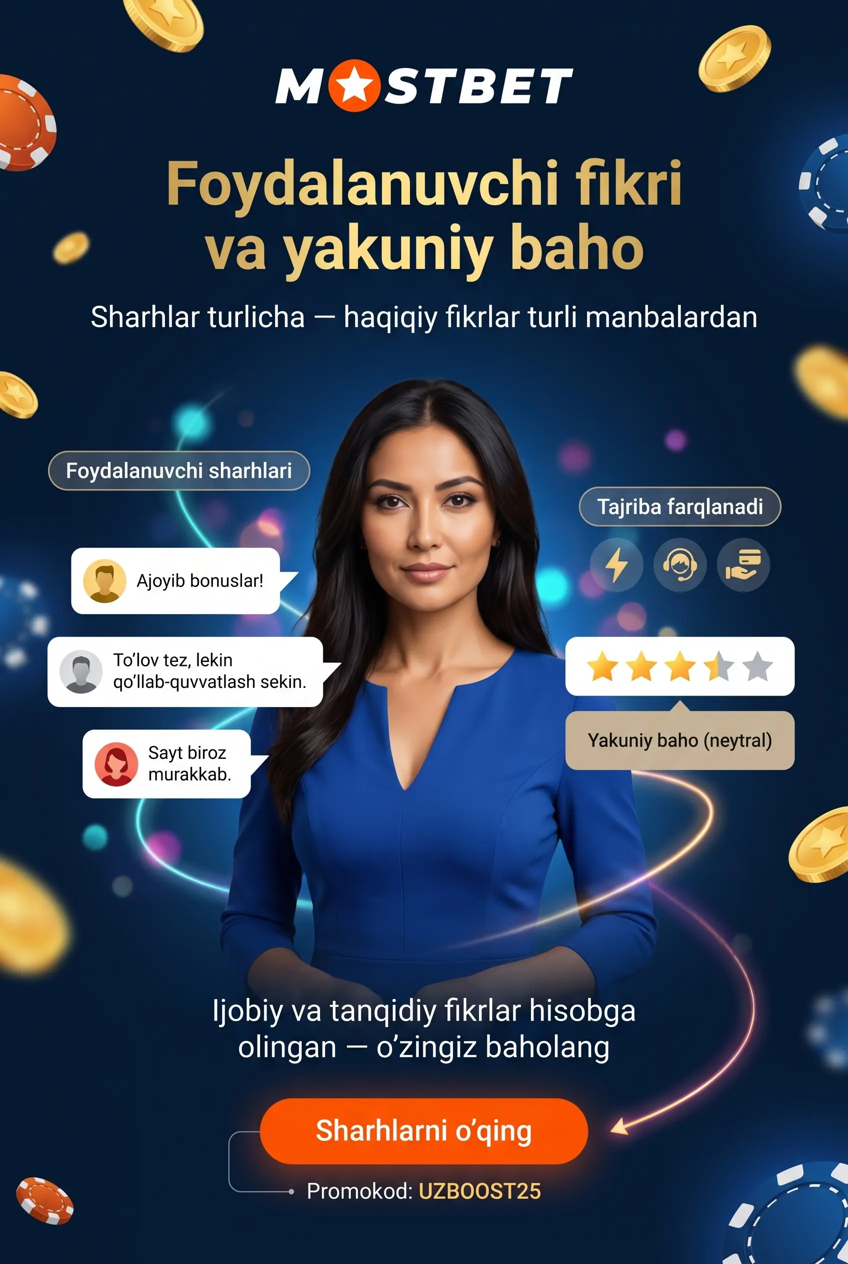Foydalanuvchilar fikri va yakuniy baho