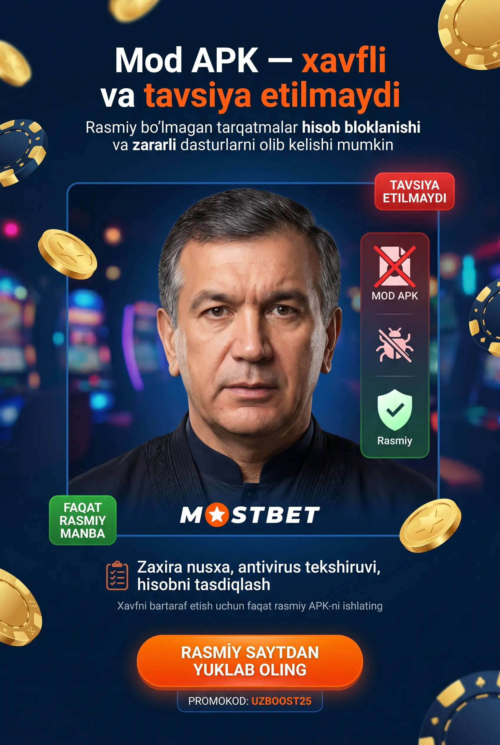 Mod APK xavflari va tavsiya etilmasligi