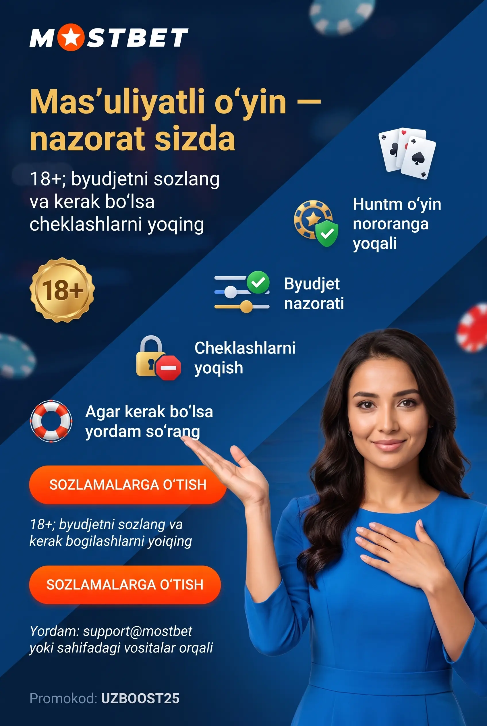 Mas'uliyatli o'yin va 18 plus cheklovi